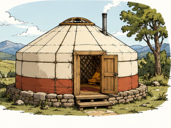 Ilustración de yurta — Blog